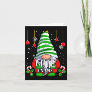 Cute Gnome Christmas Pajamas Matching Family Group Card
