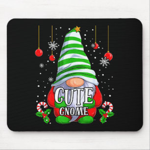 Cute Gnome Christmas Pajamas Matching Family Group Mouse Mat