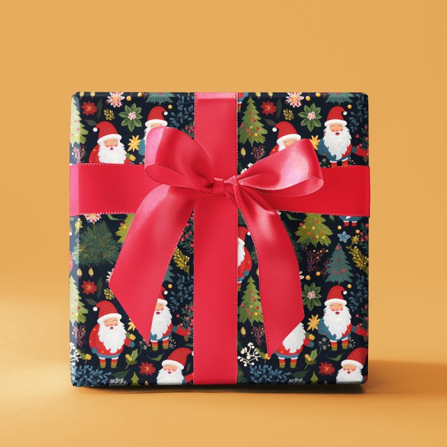 Cute Gnome Christmas Tree Holidays Wrapping Paper (Creator Uploaded)