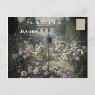 Cute Gnome Getting Married Announcement Postcard