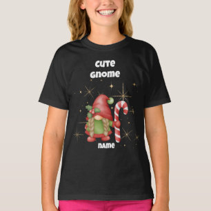 Cute Gnome girl's Christmas T-Shirt