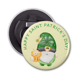 Cute Gnome Happy Saint Patrick's Day Party Bottle Opener