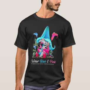 Cute Gnome Holding Pink And Blue Ribbon SIDS Aware T-Shirt