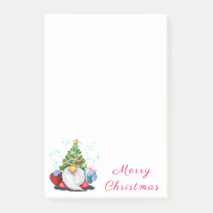 Cute Gnome in Christmas Tree Hat Post-it® Notes
