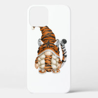 Cute Gnome In Tiger Costume And Tiger Mum. Perfect