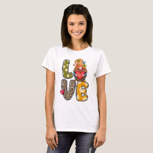 Cute Gnome Love T-Shirt   Valentine’s Day Graphic