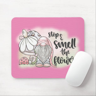 cute gnome lovers word art mouse mat