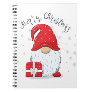 Cute gnome Merry Christmas. Notebook