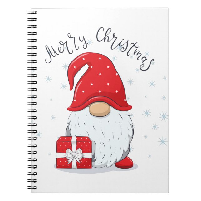 Cute gnome Merry Christmas. Notebook (Front)