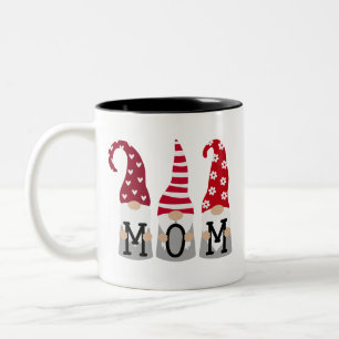 Cute Gnome Mum Typography   Mother's Day Two-Tone Coffee Mug