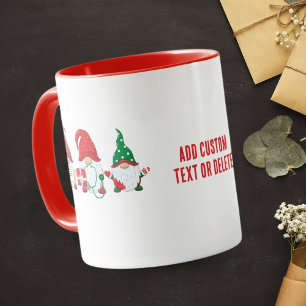 Cute Gnome Nurse Crew Christmas Red Party Mug