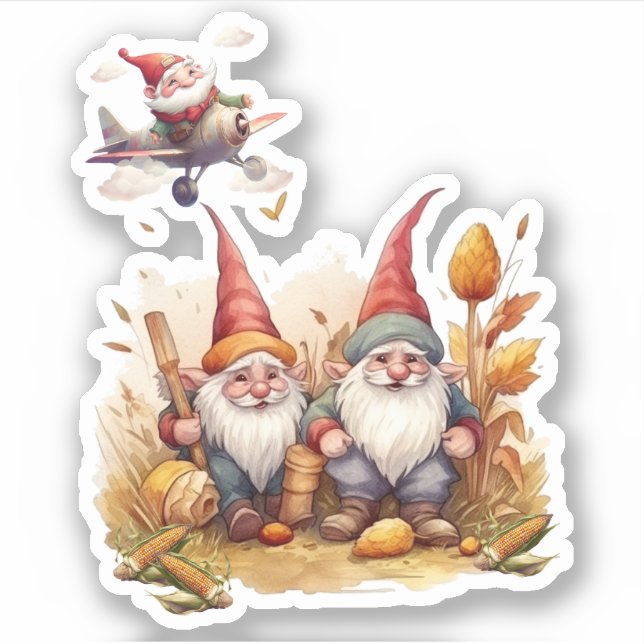 Cute Gnome Sticker (Front)