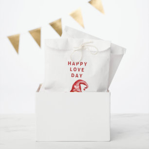Cute Gnome Valentine Day Red Heart Valentine  Favour Bags