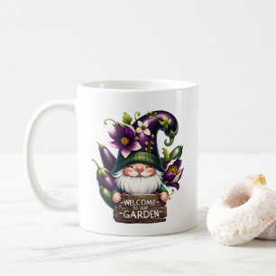 Cute gnome welcome garden party add name  coffee mug
