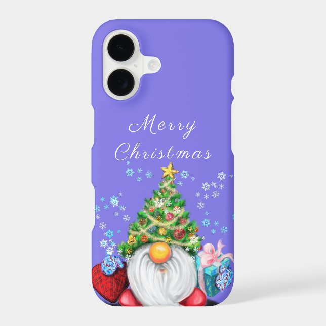 Cute Gnome with Gift Christmas iPhone Case (Back)