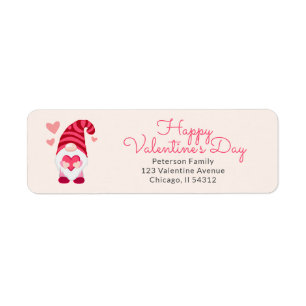 Cute Gnome with Heart Valentine's Day Address