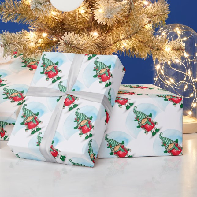 Cute Gnome Wrapping Paper (Holidays)