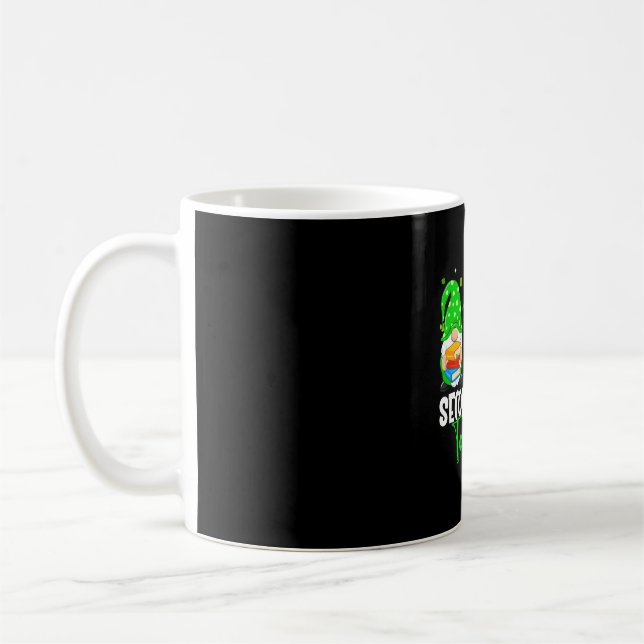 Cute Gnomes 2Nd Grade Teacher Squad St Patrick Coffee Mug (Left)