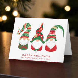 Cute Gnomes Christmas Holiday Card