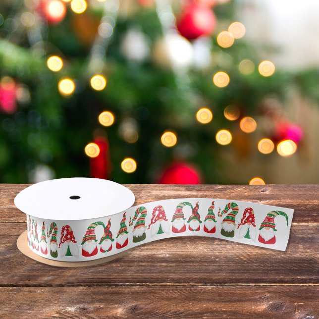 Cute Gnomes Christmas Satin Ribbon (Creator Uploaded)