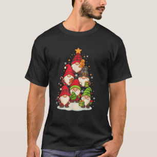 Cute Gnomes Christmas Tree Funny Gnome Xmas Pajama T-Shirt