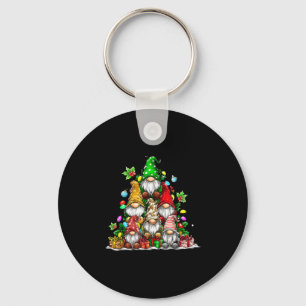 Cute Gnomes Christmas Tree Lights Gnomies Gnome Xm Key Ring
