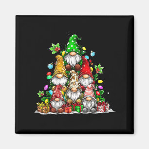 Cute Gnomes Christmas Tree Lights Gnomies Gnome Xm Magnet