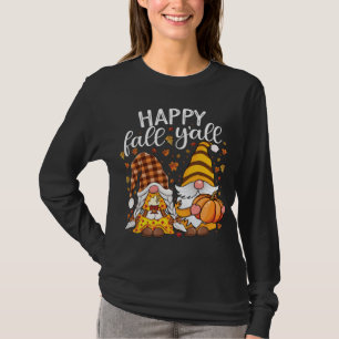 Cute gnomes couple with pumpkin spice Fall Yall au T-Shirt