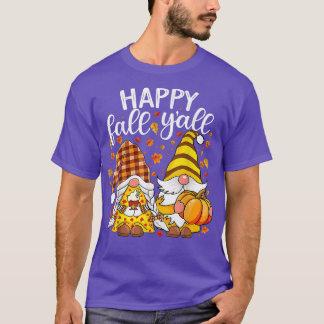 Cute Gnomes Couple With Pumpkin Spice Fall Yall Au T-Shirt
