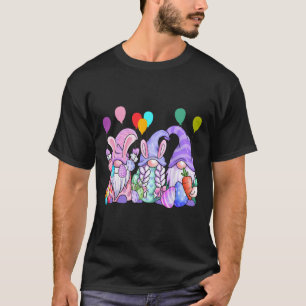 Cute Gnomes Easter Eggs Balloons Funny Gnome Easte T-Shirt