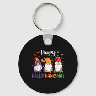 Cute Gnomes Fall Halloween Women Girls Happy Hallo Key Ring