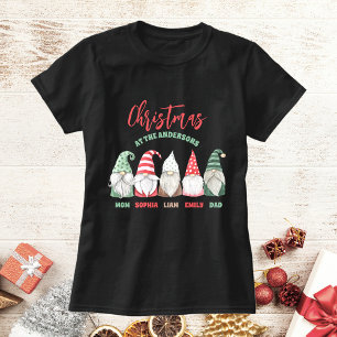 Cute gnomes family Christmas at the Name T-Shirt