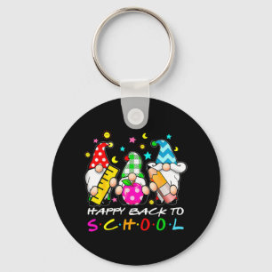 Cute Gnomes Happy Back To School Teachers Student  Key Ring