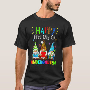 Cute Gnomes Kindergarten Students Teacher Back To T-Shirt