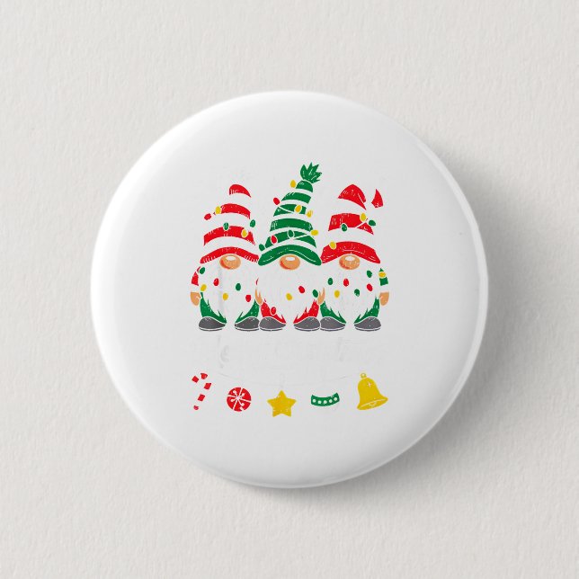 Cute Gnomes Merry Christmas Light Family Gnome Xma 6 Cm Round Badge (Front)