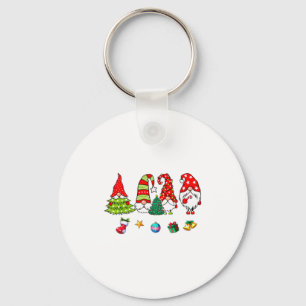 Cute Gnomes Merry Christmas Light Family Gnome Xma Key Ring