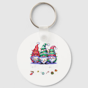 Cute Gnomes Merry Christmas Light Family Gnome Xma Key Ring