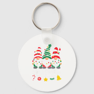 Cute Gnomes Merry Christmas Light Family Gnome Xma Key Ring