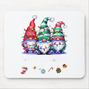 Cute Gnomes Merry Christmas Light Family Gnome Xma Mouse Mat