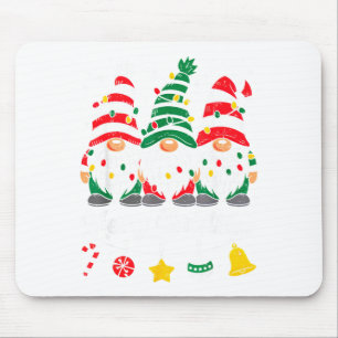 Cute Gnomes Merry Christmas Light Family Gnome Xma Mouse Mat