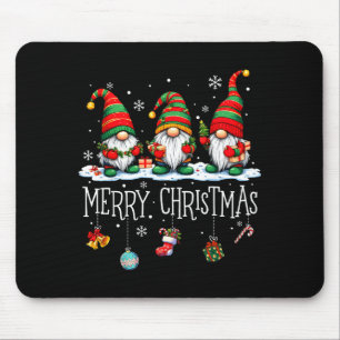 Cute Gnomes Merry Christmas Light Family Gnome Xma Mouse Mat