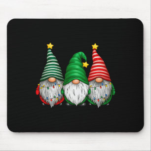 Cute Gnomes Merry Christmas Light Family Gnome Xma Mouse Mat