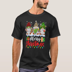 Cute Gnomes Merry Christmas Light Family Gnome Xma T-Shirt
