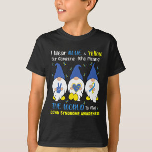 Cute Gnomes Peace Love Down Syndrome Awareness T21 T-Shirt