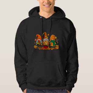 Cute Gnomes Pumpkin Fall Season Autumn Happy Thank Hoodie