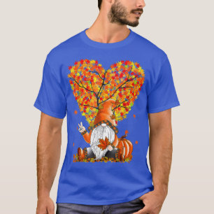 Cute Gnomes Pumpkin Fall Season Autumn Happy Thank T-Shirt