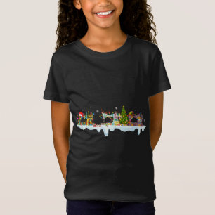 Cute Gnomes Sewing Machines Christmas Tree Sewing T-Shirt