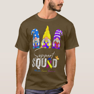 Cute Gnomes Support Squad Bladder Cancer Awareness T-Shirt
