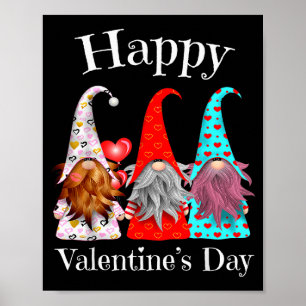 Cute Gnomes Valentines Gift Couple Matching _1 Poster