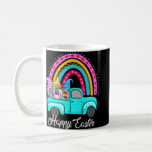 Cute Gnomes With Bunny Ears Egg Hunting Truck East Coffee Mug